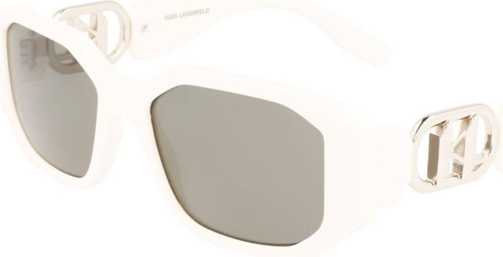 KARL LAGERFELD KL6085S-105 Brille. Sonnenbrille, Weiß. Damen.
