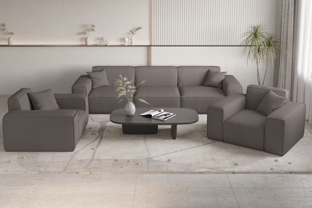 Sofaset Designersofa CELES PREMIUM 3-1-1 in Stoff Scala Produktbild 