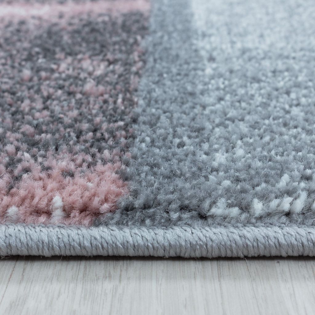 Kurzflor Teppich Oro Läufer, Farbe: Rosa, Größe:80x250 cm Produktbild 