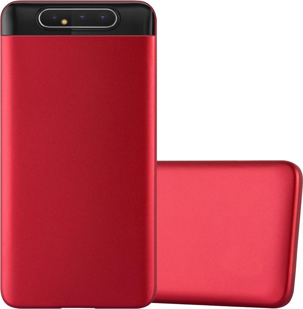 Cadorabo Schutzhülle für Samsung Galaxy A80 / A90 4G Hülle in Rot Handyhülle TPU Silikon Etui Cover Case
