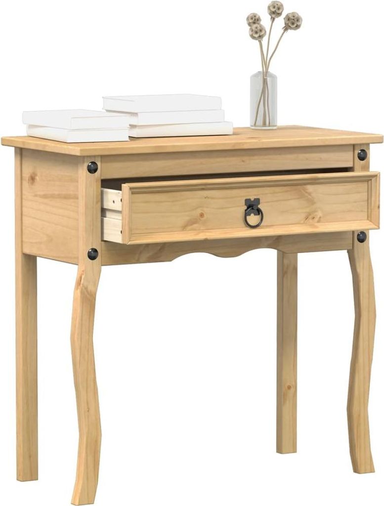 vidaXL Table console Corona 73x35x73 cm pin massif Image du produit 