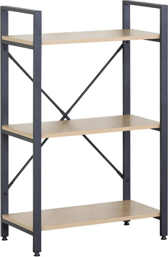 Étagère de Bureau pour Rangement Dossiers et Livres 3 Niveaux Compacte