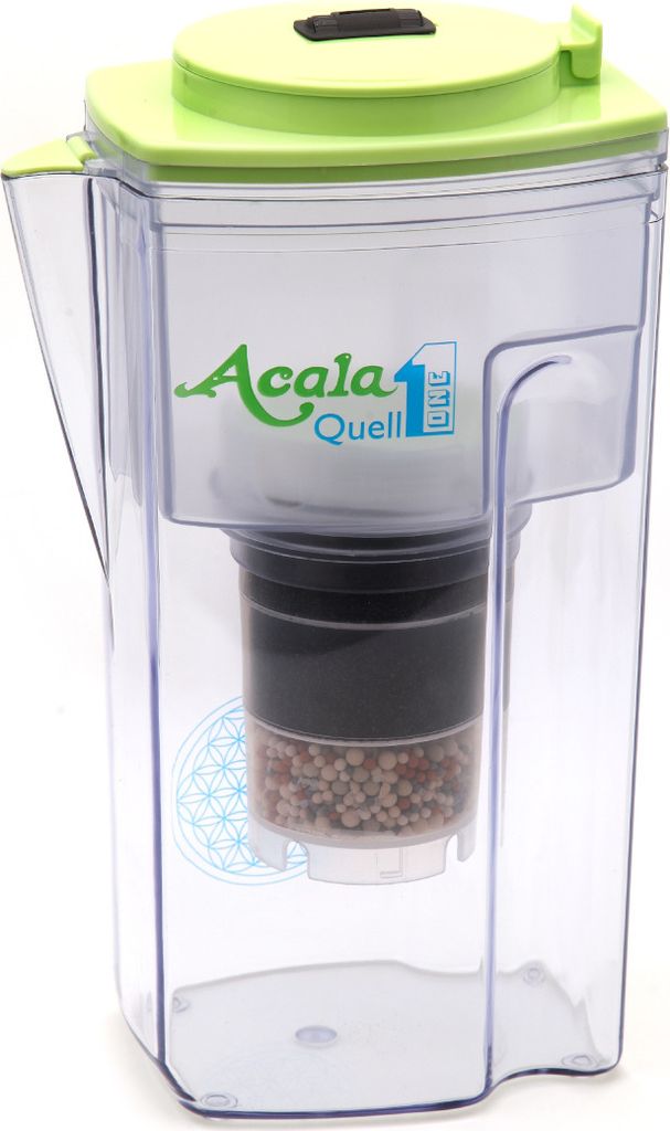 AcalaQuell ONE Kannen Wasserfilter in grün, inkl. 1x Filterkartusche und 1x Mikroschwamm