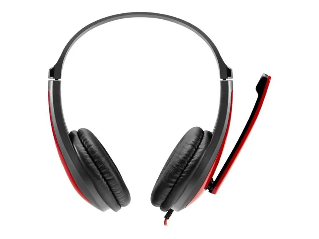 Canyon Headset HSC-1 3.5mm: Cuffie PC con Microfono Retail Black/Red