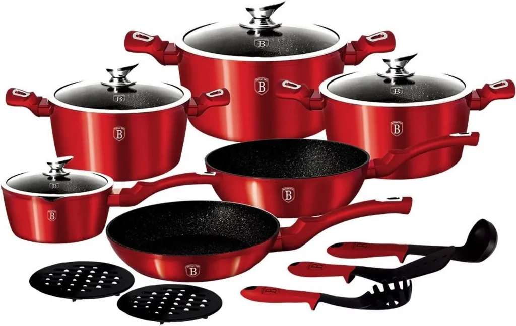 Berlinger Haus set pentole in granito Red Metallic Line 15 pezzi 8753