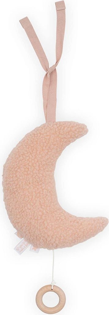 Jollein 043-001-65370 Spieluhr Mond Teddyplüsch rosa 20x15 Produktbild 