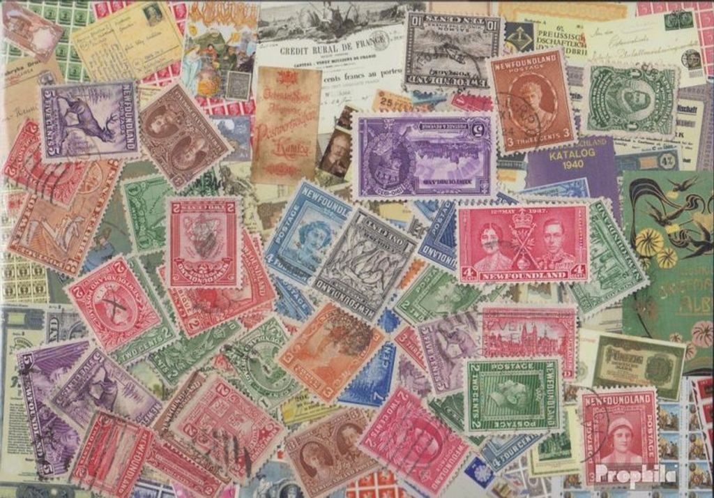 Briefmarken Neufundland 50 verschiedene Marken