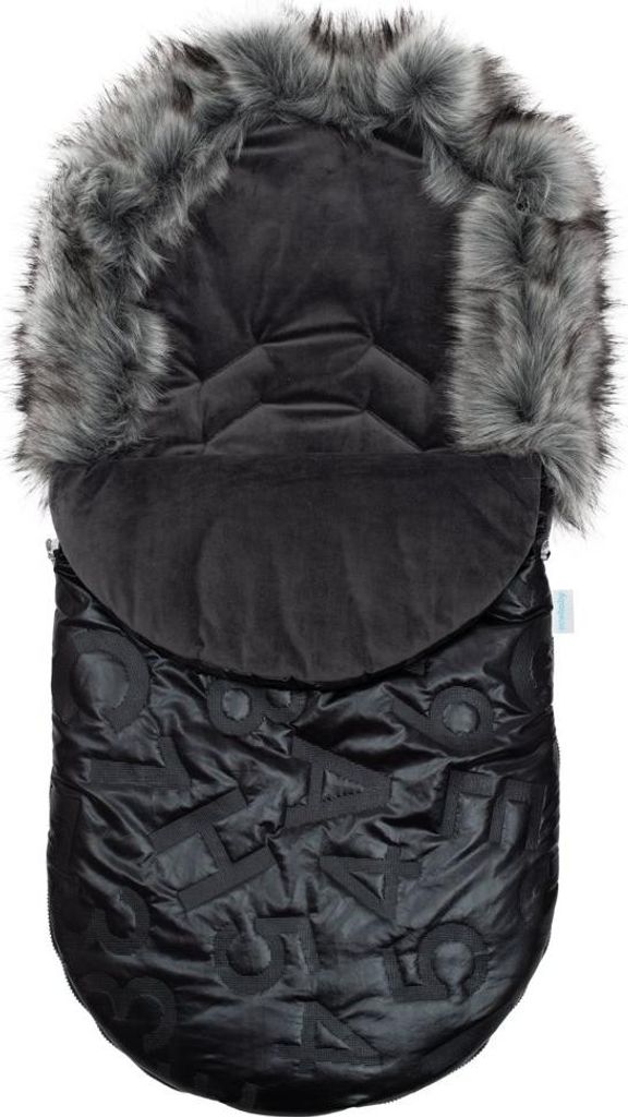 Neu Baby Luxury Fuzzy mit Pelzmantel Schwarz