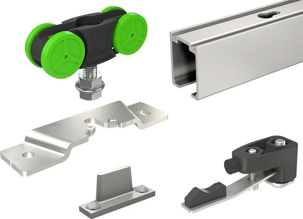 Kit Rail Mantion MA40-190 de 1,90 m pour Porte Coulissante de 40 kg