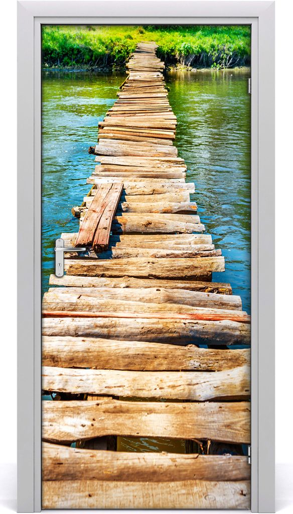 Tulup Türaufkleber 95x205 cm Dekorative Aufkleber Selbstklebend Wasserdichte Tapete Abnehmbar Schlafzimmer Wohnzimmer Wohnkultur - Trellis-Brücke