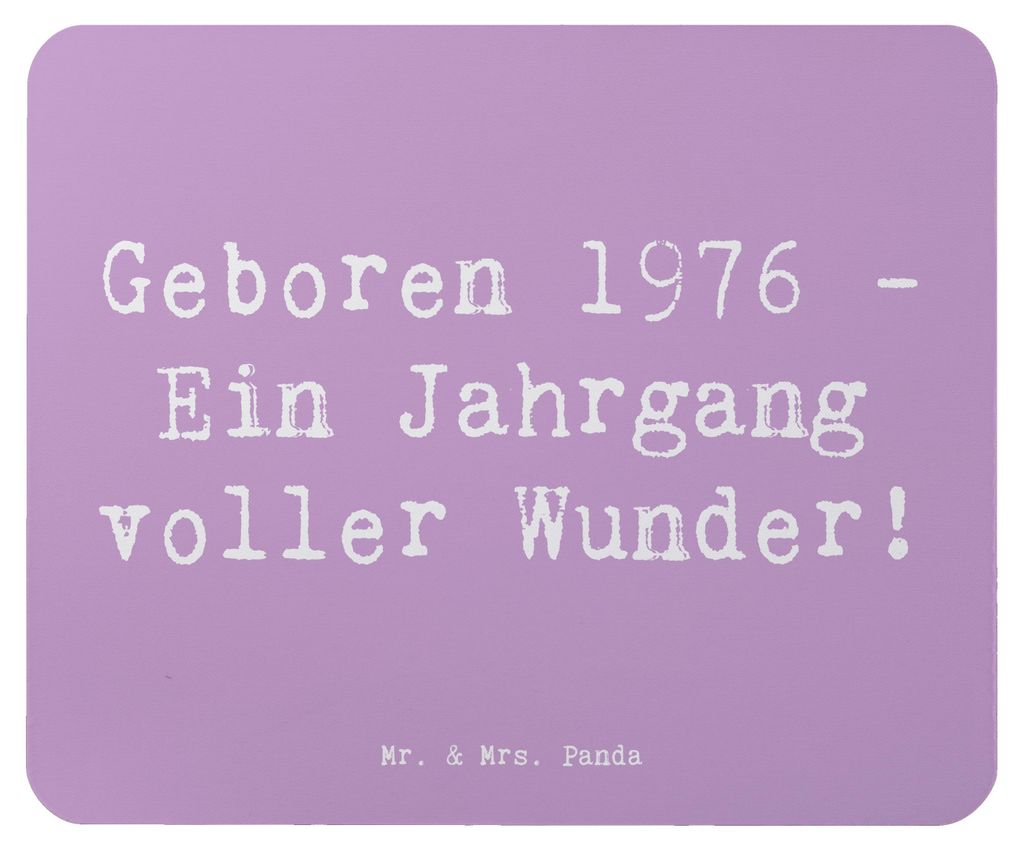 Mr. & Mrs. Panda Mauspad Spruch 1976 Geburtstag - Lavendeltraum - Geschenk, Geboren, mousematte, computer mousepad, Geburtstagsgeschenk, mausteppic...