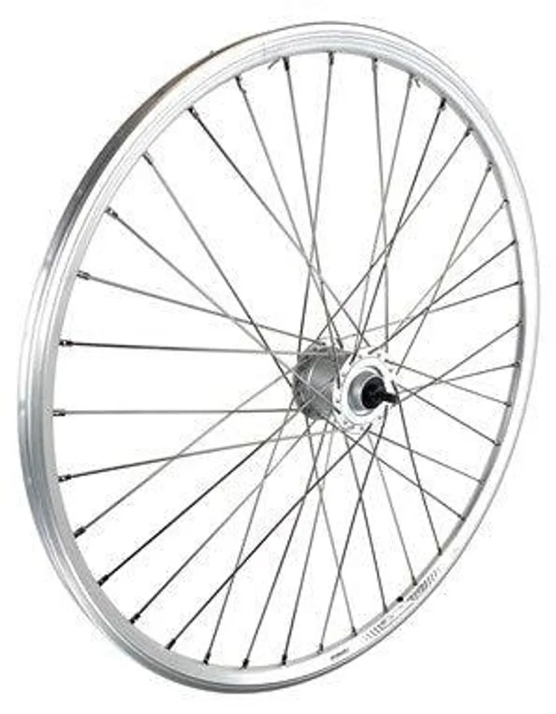 Roue de Vélo Ville 28 Pouces 622 Argent avec Dynamo de Moyeu
