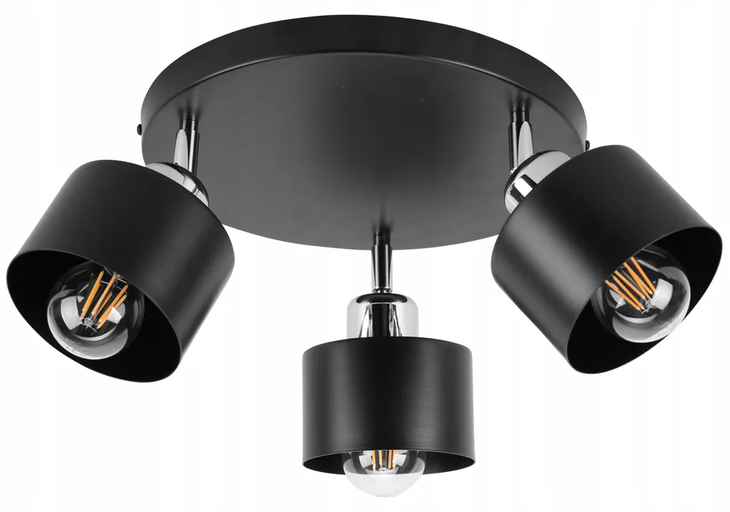 Lampe suspendue LED en métal noir culot E27 - Luminaire de plafond chic