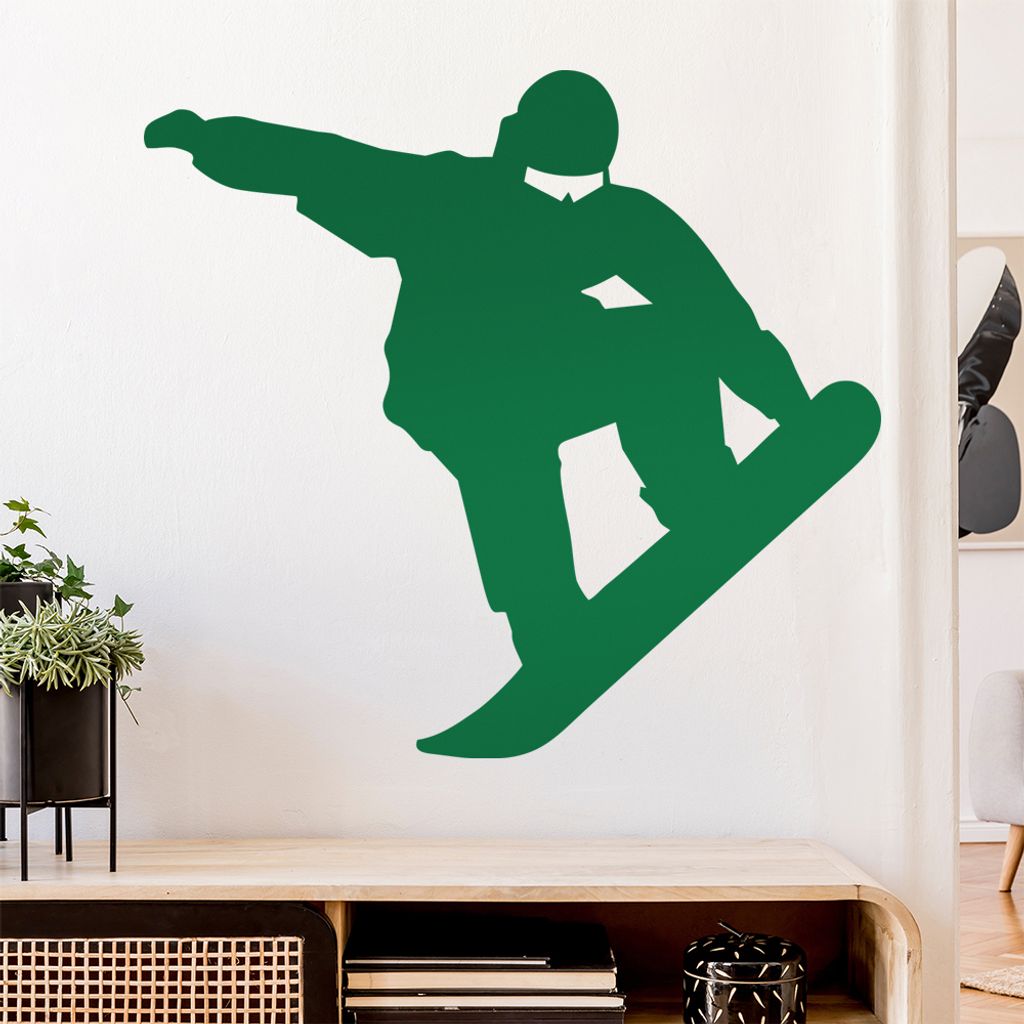 Snowboarding Sportler Figur Wandtattoo Wandaufkleber Wall Sticker - Dekoration, Küche, Wohnzimmer, Schlafzimmer, Badezimmer