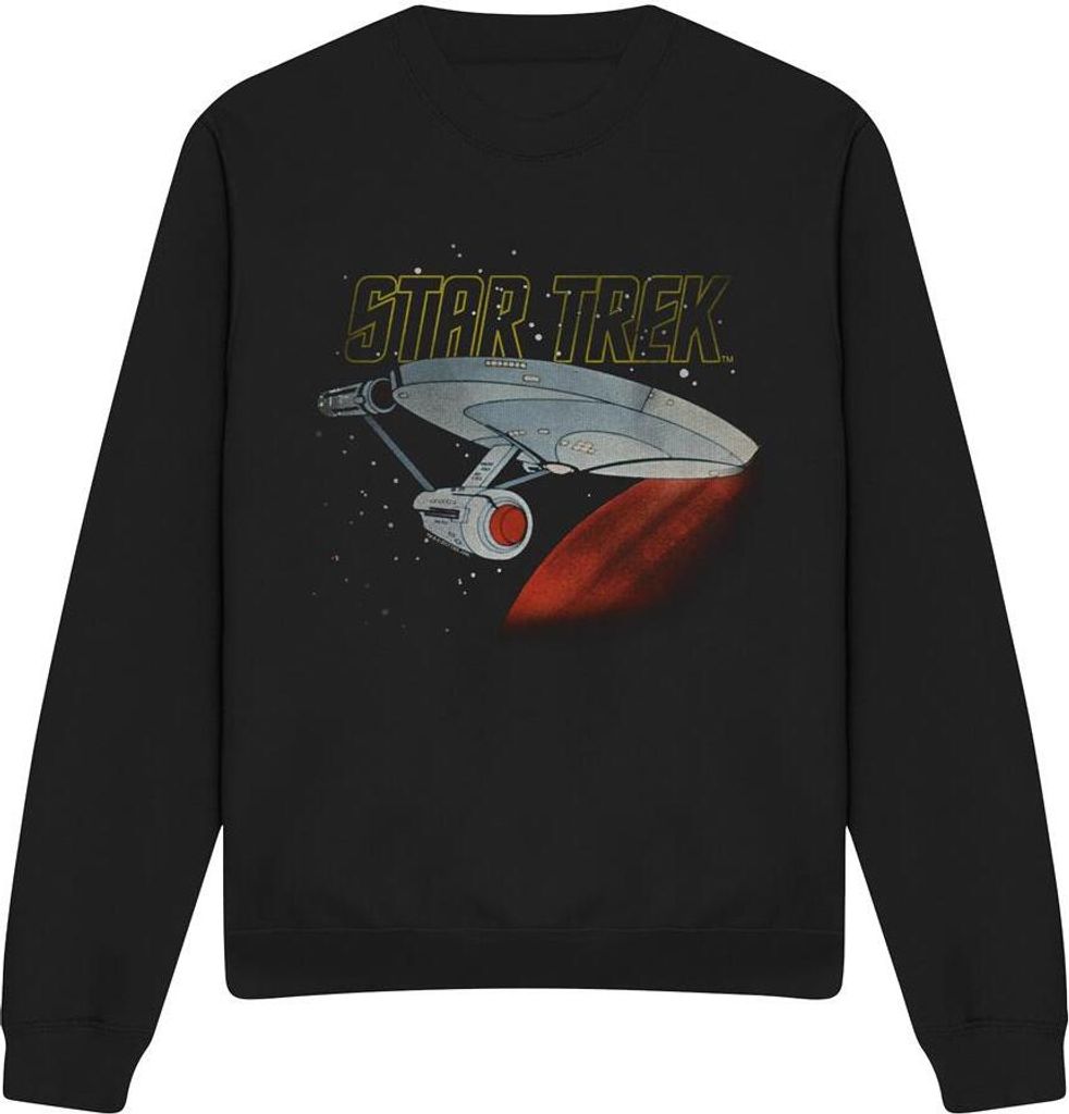 Star Trek - "Enterprise" Sweatshirt für Herren/Damen Uni TV12307 (XXL) (Schwarz)