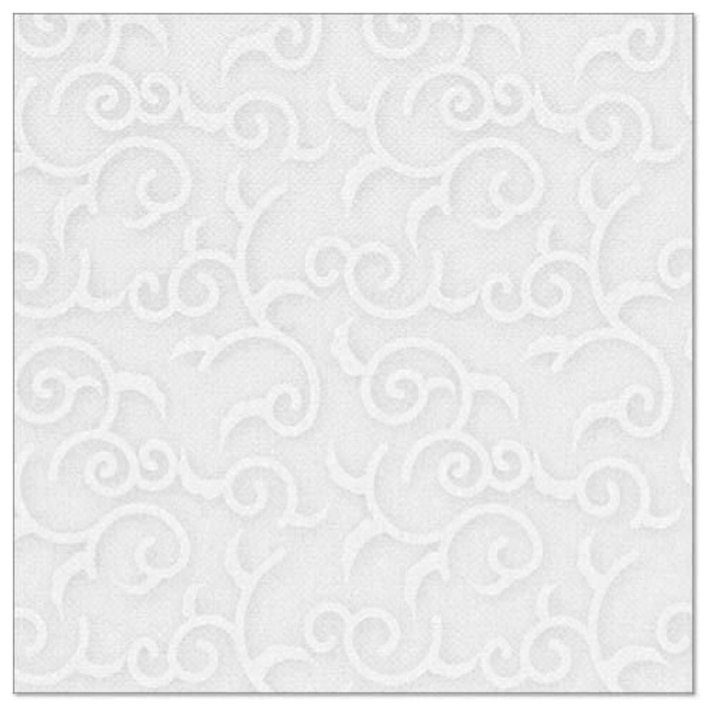 Papstar Servietten "ROYAL Collection" 1/4-Falz 40 cm x 40 cm weiß "Casali", 5 x 50 Stück