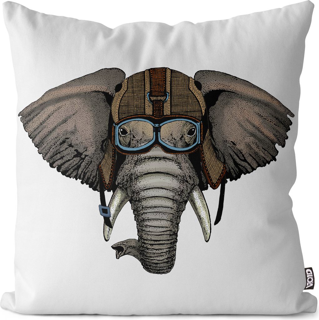 VOID Elefant Pilot Illustration Comic Kissenbezug Kissenhülle sofa couch wohnzimmer dekoration wasserfest Outdoor Garten Kissen bezug deko