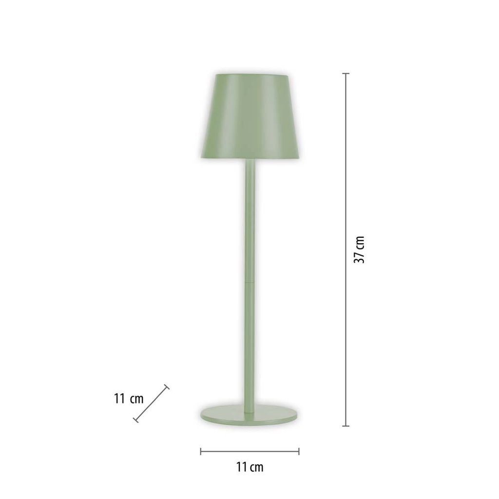 Vonkajšia stolová lampa prenosná zelená dotyková IP54 LED Obrázok produktu 7