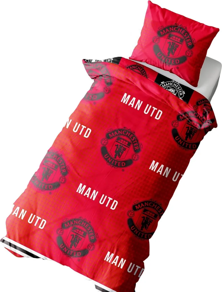 Manchester United FC Parure de Lit Réversible Honour TC199 Lit Simple