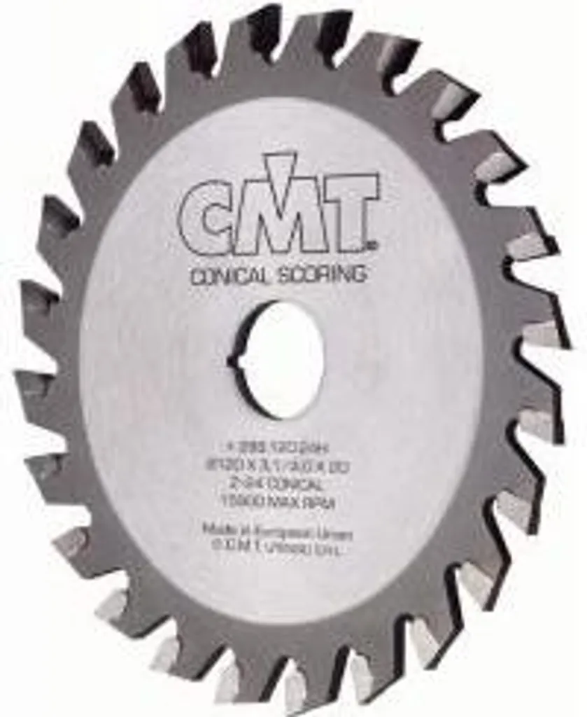 Scie conique CMT 120mm anti-éclat pour rainures nettes 3-4mm