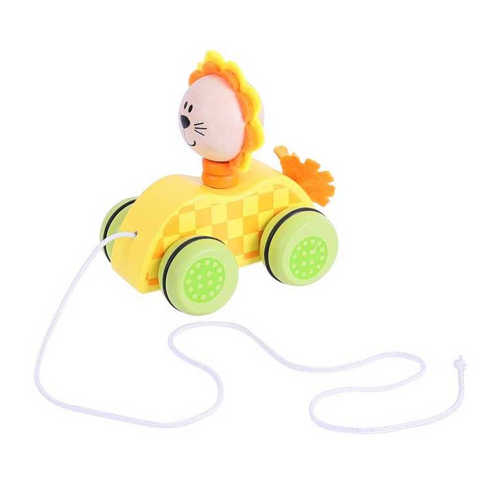 Bigjigs Toys Ziehspielzeug an einer Schnur Löwenjunges