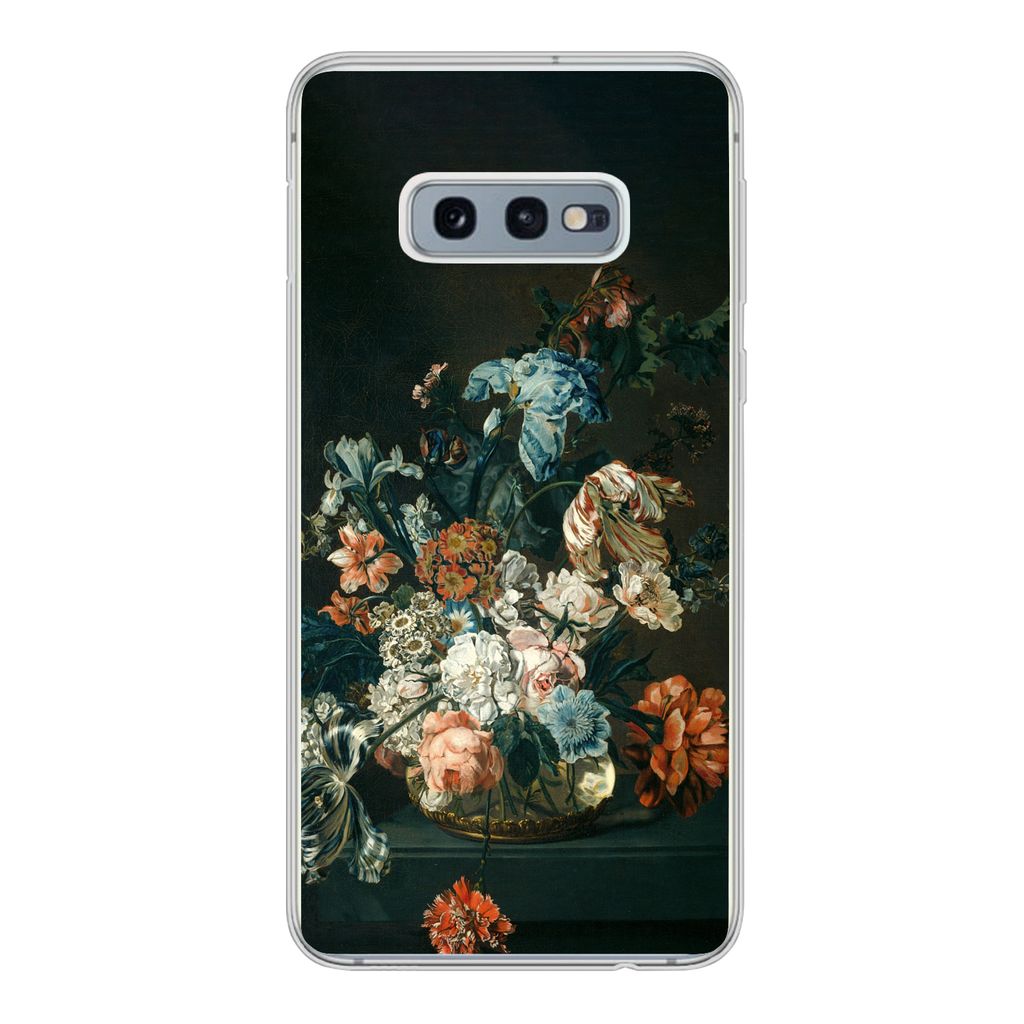 MuchoWow Handyhülle Schutzhülle Hülle für Samsung Galaxy S10e Stilleben mit Blumen - Alte Meister - Kunst Silikon Softcase Handy Hülle - Handy