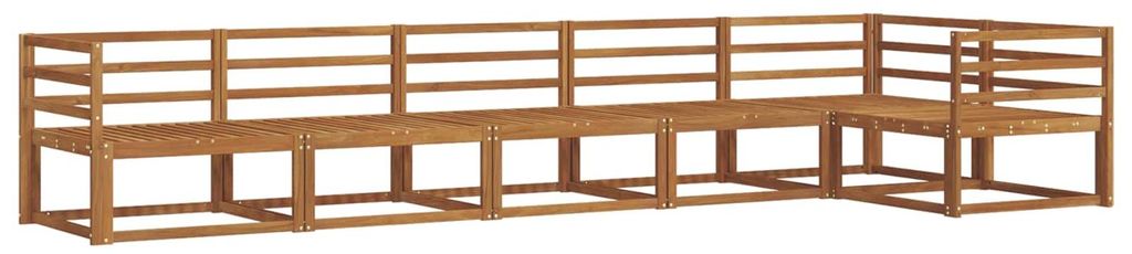 (Robust Möbel)Outdoor-Sofa garnitur moderne - Balkonmöbel/Gartenlounge-Set - robust und langlebig - 6 pcs Natur Massivholz Akazie - Gartensofas G...
