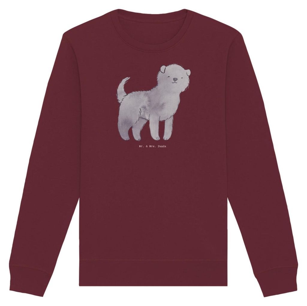Mr. & Mrs. Panda Baumwoll Sweatshirt Affenpincher Moment Größe XL - Burgundy - Geschenk, Sweater, Pullover, Pulli