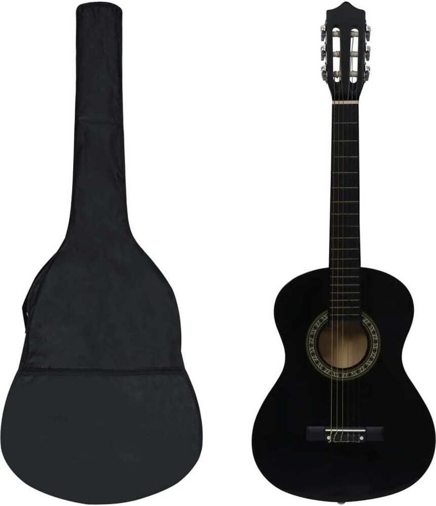 "2026 Promotion" 8-tlg. Klassikgitarren-Set für Anfänger Schwarz 1/2 34" - Akustikgitarren CC26860