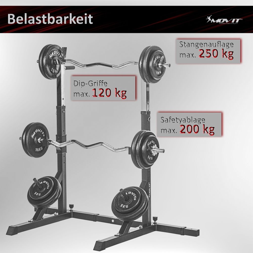 MOVIT Squat Rack BASIC Langhantelablage Homegym Produktbild 5
