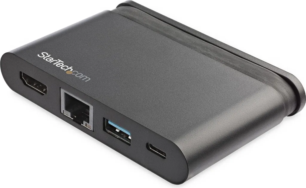 StarTech.com Adattatore multiporta USB C - Dock portatile USB-C con HDMI 4K - Pass-Through PD 3.0 da 100 W, 1x USB-A, 1x USB-C, GbE - Docking station da viaggio per laptop Thunderbolt 3 e USB Type-C - Mac e Windows
