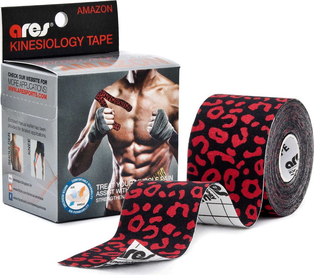 Ares Kinesiology Tape Amazon 5Cm X 5M Leopard Produktbild 