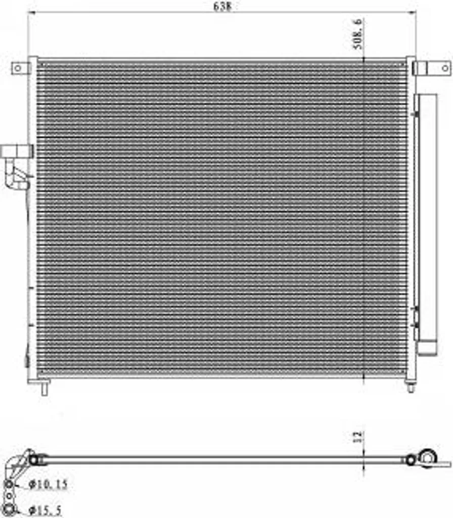 Condensateur de Climatisation pour Ranger - Réparation Clim NRF 350425