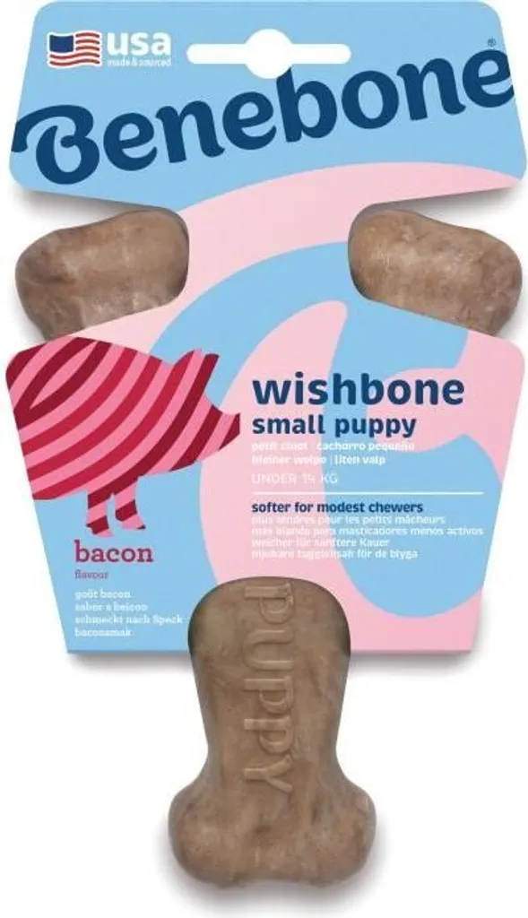 Os à Mâcher Puppy Wishbone S au Bacon pour Occuper votre Chiot au Calme