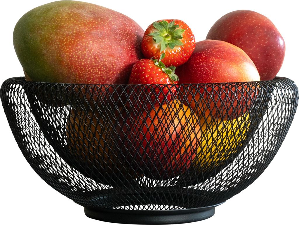 QUVIO Obstschale - Obstschale schwarz - Obstkorb schwarz Produktbild 