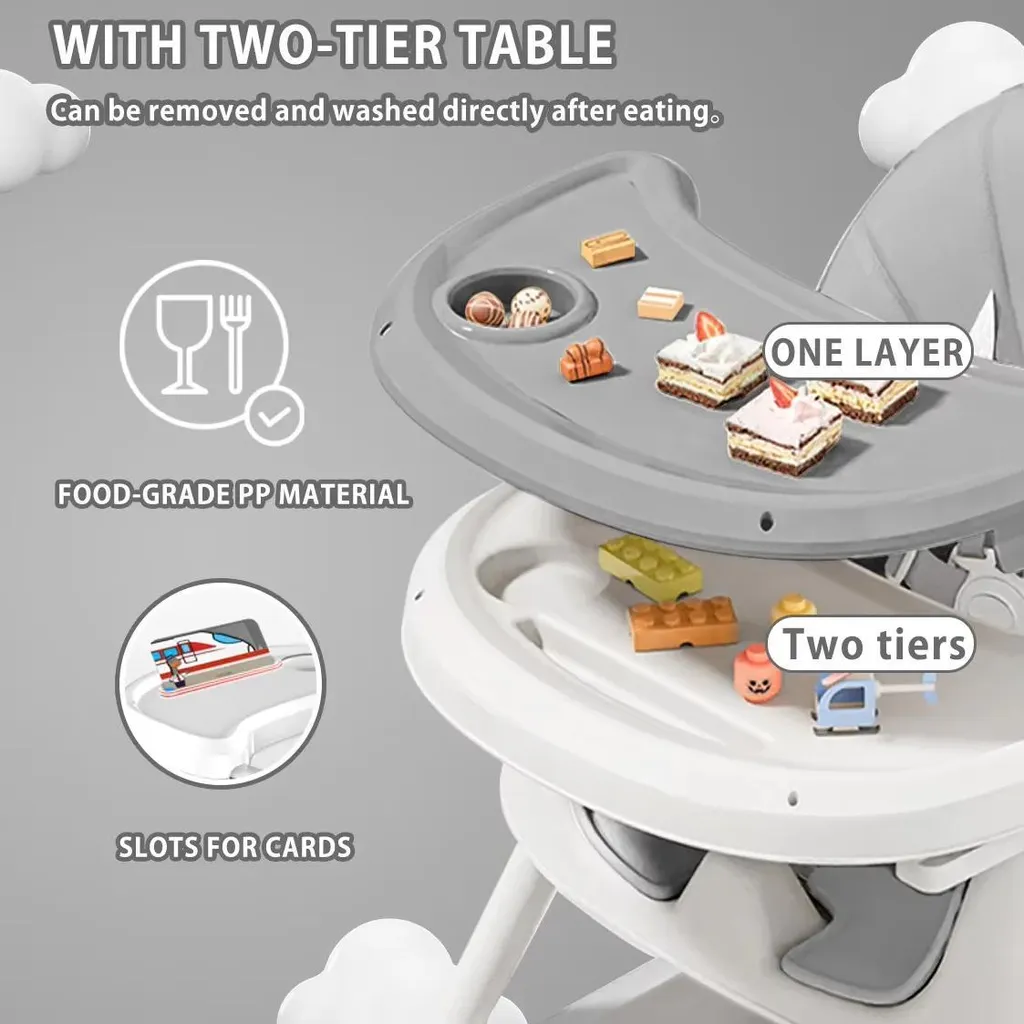 Chaise haute bébé lavable et pliable E500 pour en finir avec le désordre - 6