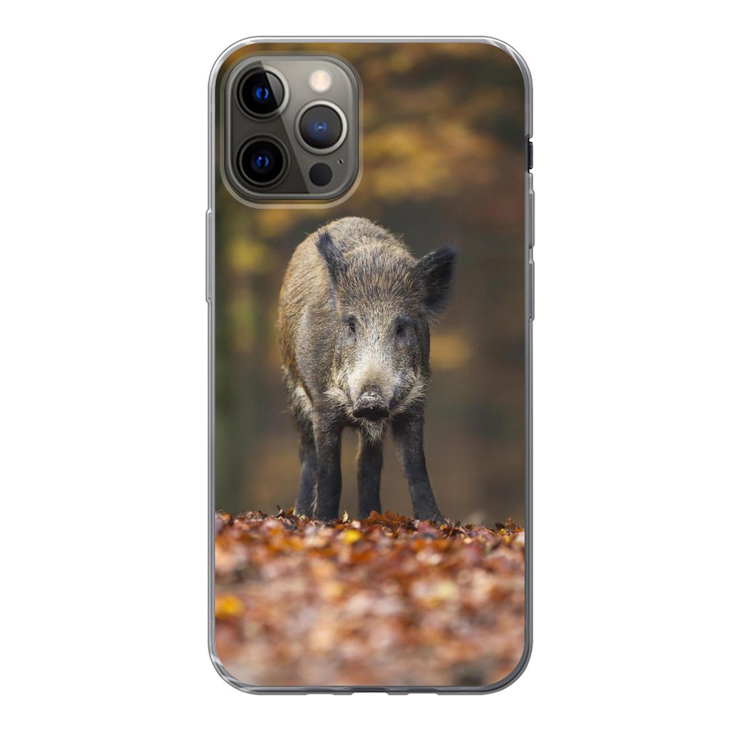 MuchoWow Handyhülle Schutzhülle Hülle für iPhone 13 Pro Wildtier - Wald - Herbst Silikon Softcase Handy Hülle - Handy-Tasche