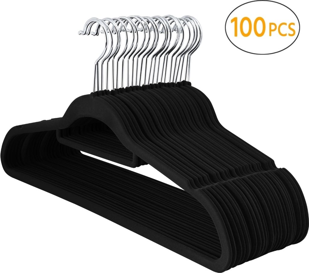 Yaheetech 100 Stück Kleiderbügel mit Krawattenhalter, Produktbild 