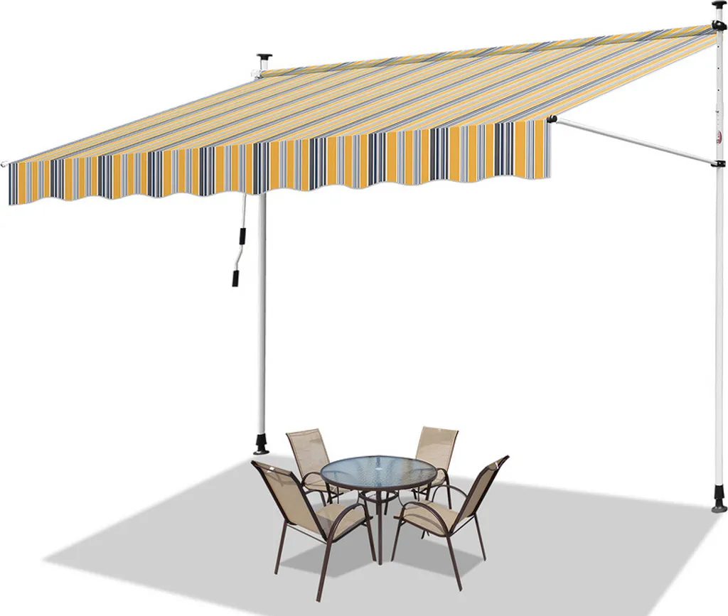 Tenda Balcone Regolabile 4 metri Jayseuw Giallo Blu Estate