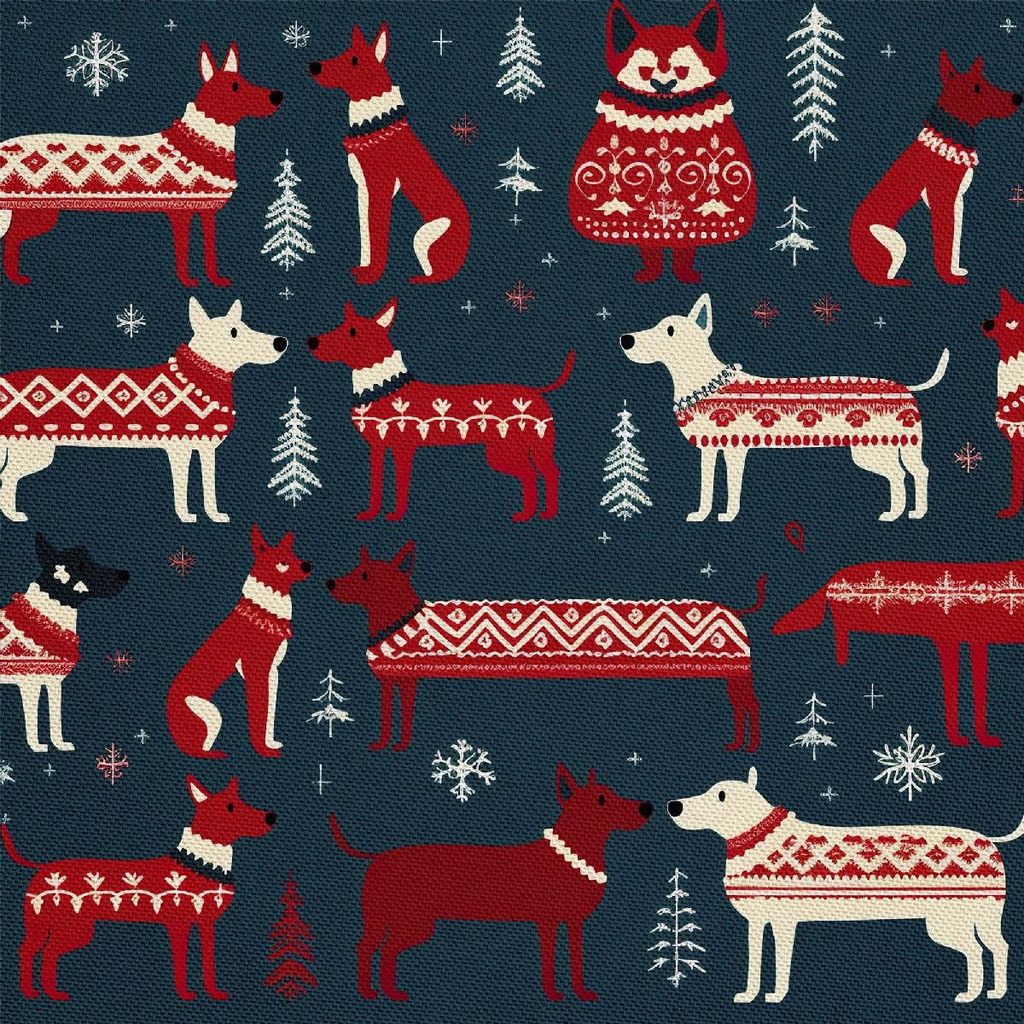 OUTDOOR DEKOSTOFFE OXFORD - Motiv Weihnachtsferien | DX1877
