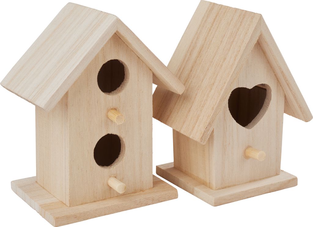 VBS Deko Vogelhäuser Minis 2er Set 11 cm 2 Stück Bastelbedarf Dekoration
