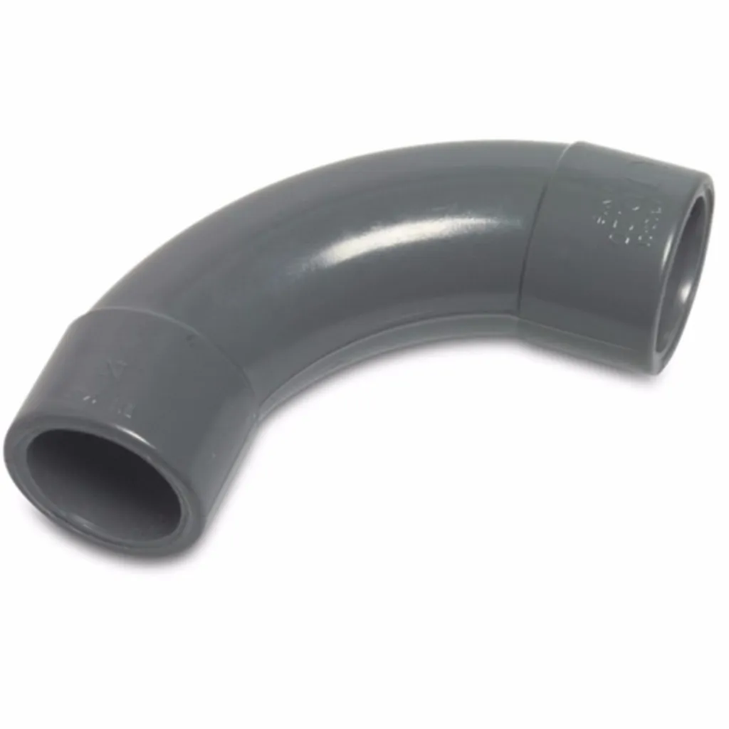 Raccordo PVC-U Mega Bend 90° 32mm Presa Colla PN16 Grigio Industriale