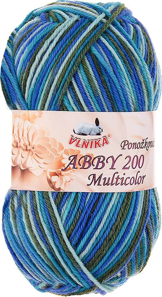 100g Strickgarn Abby 200 multicolor Sockengarn Socken-Wolle Produktbild 