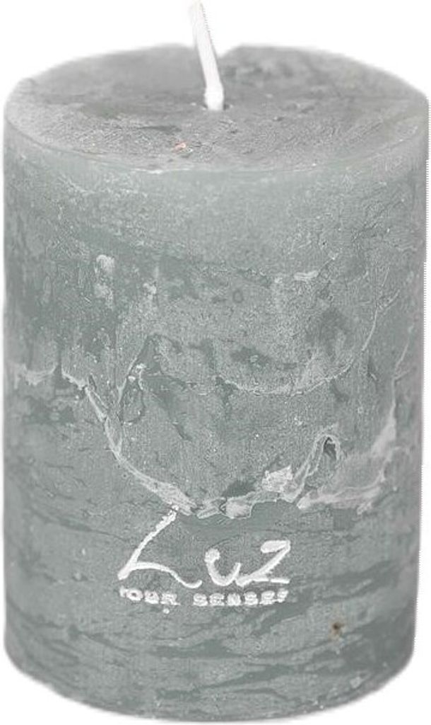 Rasteli Luz Your Senses Stumpenkerze Türkis D 6 cm H 8 cm pro 3 Stück
