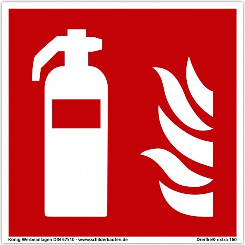 Dreifke Schild Feuerlöscher extra langnachleuchtend | PVC selbstklebend 148x...