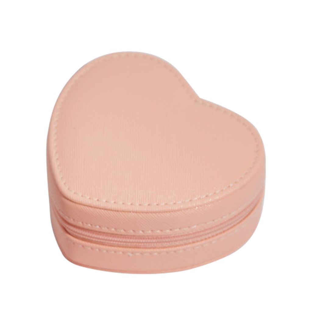 Herzförmige kreative Schmuck-Aufbewahrungsbox, Ohrringe, Armbänder, Halsketten-Organizer-Rosa