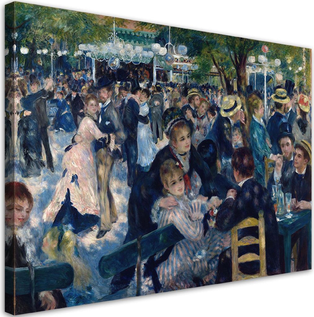 Leinwandbild Ball in der Moulin de la Galette Auguste Renoir 60x40 Feeby Bunt bild für die wand bereit zum aufhängen