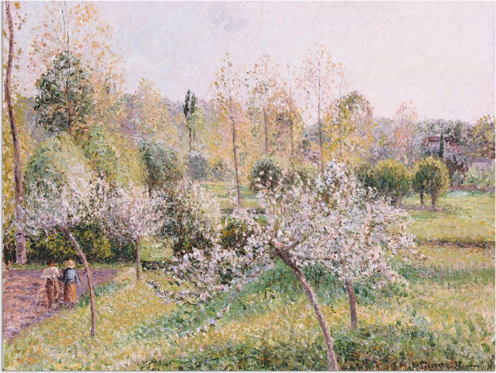 ARTland Wandbild Alu für Innen & Outdoor Blühende Apfelbäume in Eragny. 1895 Größe: 60x45 cm