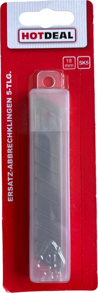 5 Stk. Abbrechklingen 18mm, Ersatzklingen Abbrechklinge Cuttermesser Teppichmesser