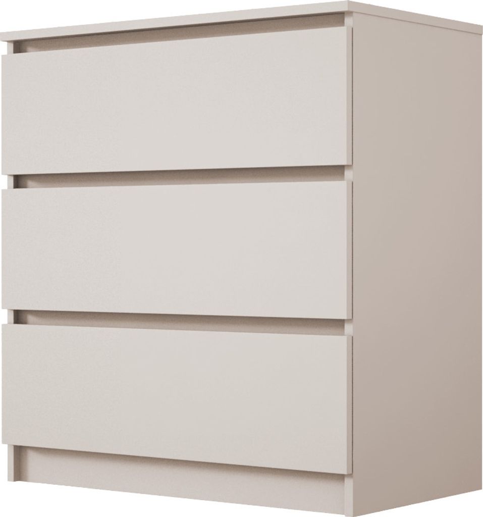 Kommode, 3 Schubladen, Kaschmir, 70 x 79 x 39 cm Produktbild 